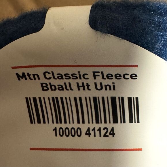 NWT LL Bean Fleece Hat Ear Flaps Winter Baseball Cap Men’s M Blue Aztec Trim - Picture 4 of 8